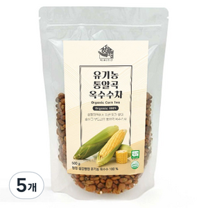하루곳간유기농통알곡옥수수차리필팩, 500g, 1개입, 5개