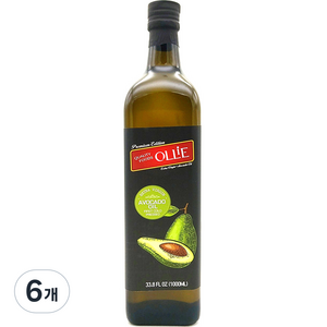 올리에 엑스트라 버진 아보카도 오일 프리미엄 에디션, 1L, 6개