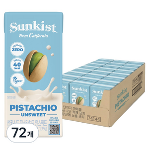 썬키스트 피스타치오 언스위트 드링크, 190ml, 72개