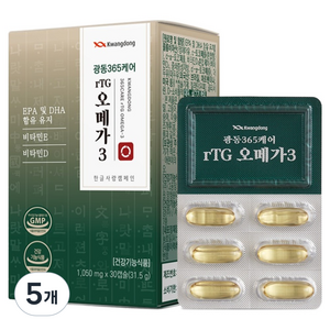 광동 365케어 rTG 오메가3, 30정, 5개