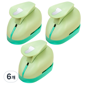 알로데 프레스 모양 펀치 세트 색상랜덤, 6개, 11 발바닥