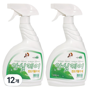 인터펫코리아 반려견 안심케어 진드기 제거용 탈취제, 혼합색상, 1L, 12개