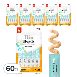 더캣 고양이 비비캣 캡슐이 보이는 짜먹는 영양 간식 5p, 60g, 장환경 개선, 60개