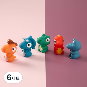 캐스비 플레이 러버손 공룡 손가락인형, 5개, 6세트
