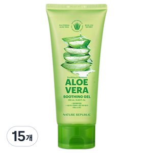 네이처리퍼블릭 수딩 앤 모이스처 알로에베라 수딩젤 튜브, 250ml, 15개