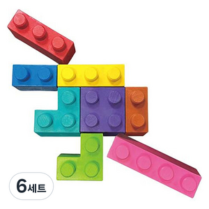 하쿠요카 블록 크레용 티렉스 세트, 6세트, 8색
