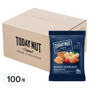 투데이넛 너트한줌 베이직, 20g, 100개