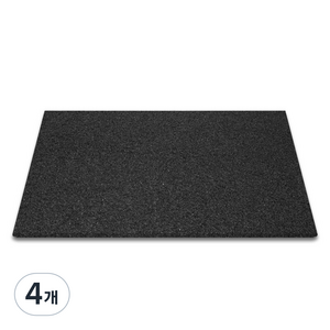 순수 코일 현관매트 120 x 180 cm 두께 12mm, 올블랙, 4개