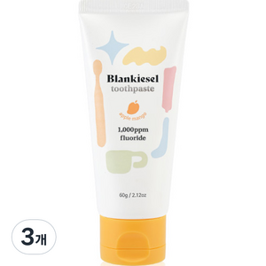 블랑키즐 유아용 고불소 치약 애플망고향, 60g, 1개입, 3개