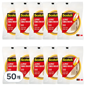 스카치 다용도 테이프 550 리필 12mm x 20m, 투명, 50개