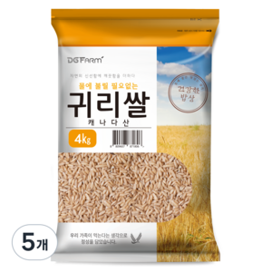 대구농산 불릴필요없는 귀리쌀, 4kg, 5개