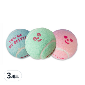 바잇미 강아지 뉴 미니 테니스 볼 장난감 3종, 혼합색상, 3세트