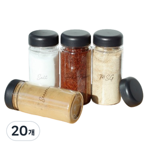 가쯔 레터링 양념통 + 스티커 15종 세트, 400ml, 20개