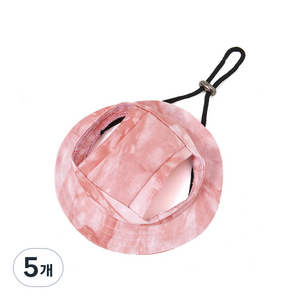 파스텔펫 반려동물 나염 버킷햇, 핑크, 5개