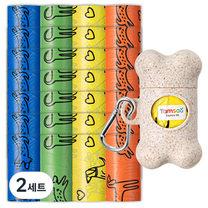 탐사 반려동물 배변봉투 풉백 리필 522매 (18매*29롤) & 케이스 세트, 혼합색상, 522개입, 2세트