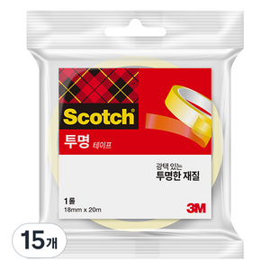 스카치 다용도 테이프 리필 18mm x 20m, 15개