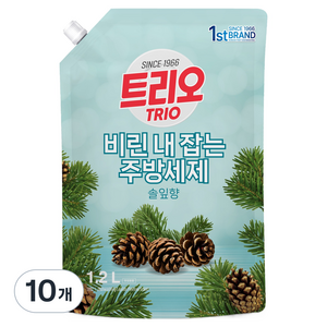 트리오 비린내 잡는 주방세제 솔잎향, 1.2L, 10개