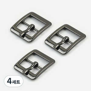 마다꾸미 가방 끈 장식 DIY 공예 H형 버클 16mm 3p, 블랙(버클), 4세트