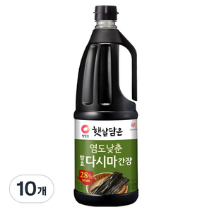 햇살담은 염도 낮춘 발효 다시마 간장, 1.7L, 10개