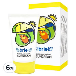 디보트브리엘 유아용 퀸즈랜드 미네랄 썬크림 SPF50+PA++++, 6개, 70ml