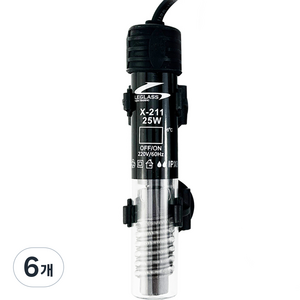 리글라스 관상어용 미니 고정히터 X-211-25W, 6개