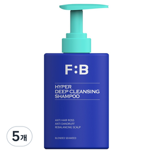 포뷰트 하이퍼 딥 클렌징 탈모 케어 샴푸, 480ml, 5개