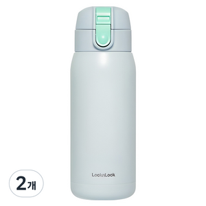 락앤락 스쿨핏 코튼캔디 원터치 텀블러, 블루, 370ml, 2개