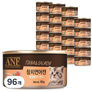 ANF 고양이 간식캔, 혼합맛(참치/연어), 95g, 96개