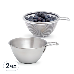 리본제이 뉴미니 숏핸들 믹싱볼 & 채반 2종 세트, 2세트