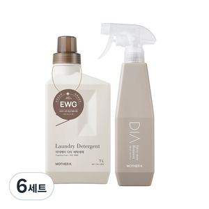 마더케이 디아 유아세제 1L + 얼룩제거제 500ml 세트, 6세트