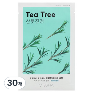 미샤 에어리 밀착 시트마스크 티트리, 1개입, 30개