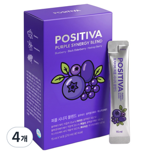 포지티바 퍼플 시너지 블렌드 블루베리 블랙엘더베리 하스카프베리, 56개, 15ml
