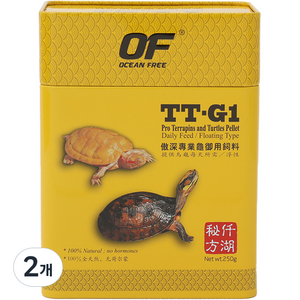 오션프리 프로 거북이 사료 TT-G1, 2개, 250g