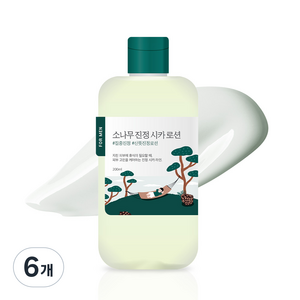 라운드랩 포 맨 소나무 진정 시카 로션, 200ml, 6개