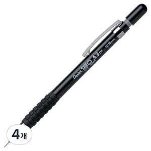 펜텔 120 A3 DX 샤프 블랙 A315-A, 0.5mm, 4개