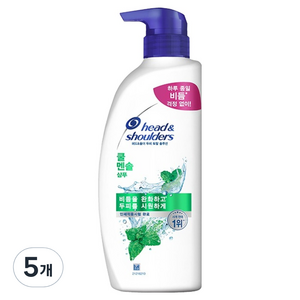 헤드앤숄더 쿨 멘솔 샴푸 프루티향, 520ml, 5개