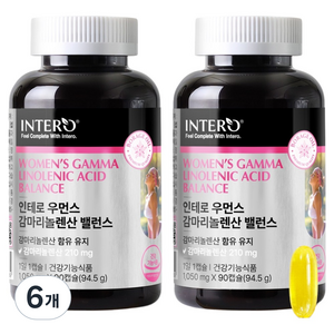 인테로 우먼스 감마리놀렌산 밸런스 94.5g, 90정, 6개