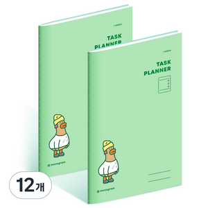 모노그램 1MONTHS 태스크 플래너 MG-0023, HIPDUCK2, 12개