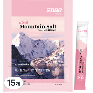 2080 퓨어가글마일드민트향 구강청결제 10ml, 500ml, 15개