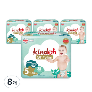 킨도 프리미엄 오슬림 밴드형 기저귀, 5단계, 224매