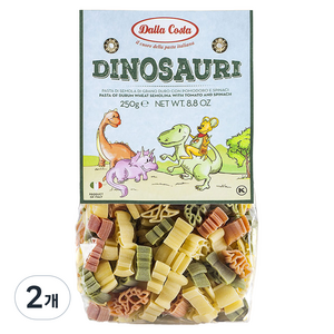 달라코스타 삼색 공룡 파스타, 2개, 250g