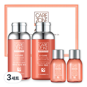 케어존 아큐어 클래리파잉 토너EX + 에멀젼EX 2종 세트, 3세트