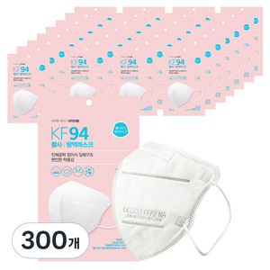 폴리테크에코마스크 새부리형 대형 KF94, 1개입, 300개, 화이트