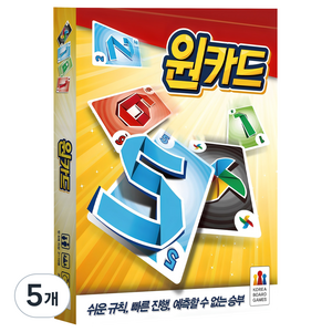 코리아보드게임즈 원카드 보드게임, 혼합색상, 5개