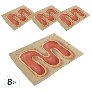 스윗리빙 패밀리 쿠키알파벳 린넨테이블 매트 4p, 13, 42 x 32 cm, 8개