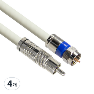 마하링크 RCA TO RF 5C 동축 케이블 화이트, CP-1163, 4개