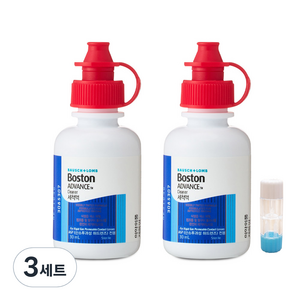 바슈롬 보스톤 어드밴스 클리너액 30ml x 2p + 하드 렌즈 케이스 세트, 3세트