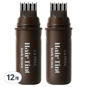 라피타 새치커버 헤어틴트 10ml, 다크브라운, 12개