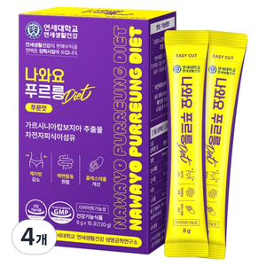 연세생활건강 나와요 푸르릉 다이어트 차전자피 식이섬유 15p, 120g, 4개