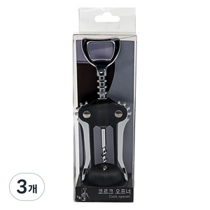 생활미소 와인 코르크 오프너, 혼합색상, 3개